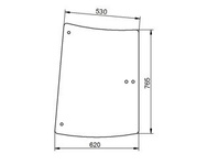 szyba do ciągnika Fendt - boczna prawa 816810040431 (1335)