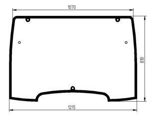 szyba Lindner Geotrac - przednia 3203100 (4684)