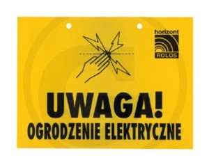 Tabliczka ostrzegawcza Uwaga ogrodzenie elektryczne