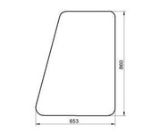 szyba koparko-ładowarka CAT - drzwi górna (1939)