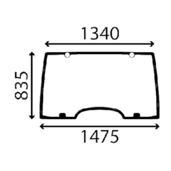szyba do ciągnika John Deere - przednia otwierana AL210039