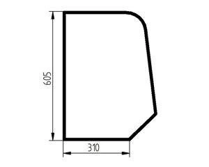 szyba ładowarka teleskopowa JCB - drzwi górna tylna 827/30474 (4598)