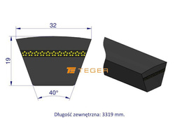 Pas klinowy kombajn Claas 617309 AP1000953 TEGER