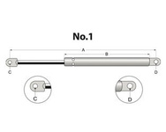 siłownik amortyzator gazowy A=205 S=60 F=300N