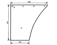 szyba do ciągnika Fendt - drzwi dolna 247811030111 (864)
