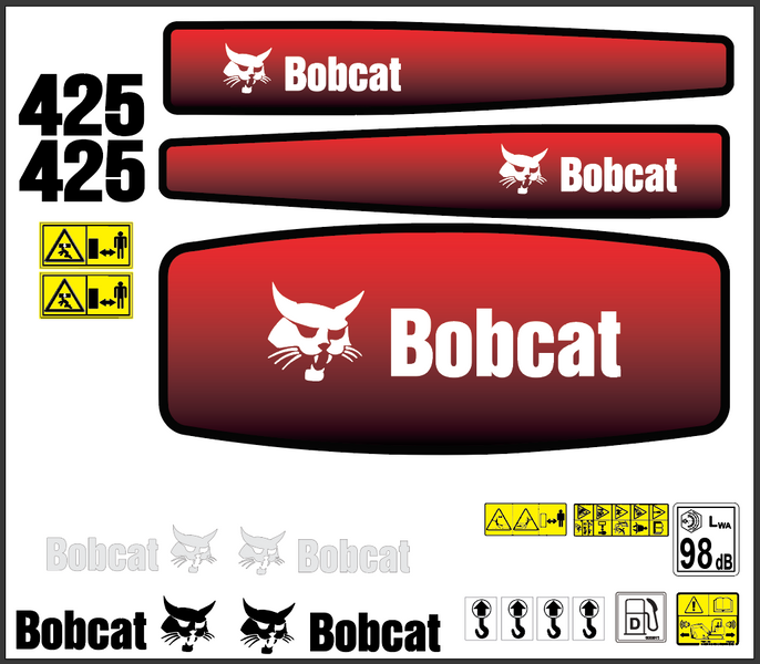 naklejka, logo na maskę Bobcat 425