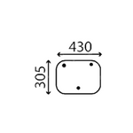 szyba do ciągnika Case - tylna dolna otwierana 3224610R1 (4013)