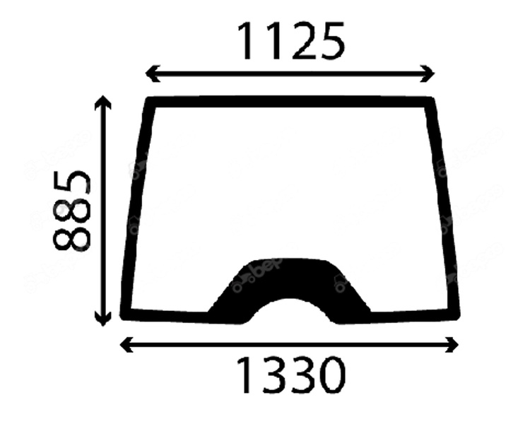 szyba do ciągnika Deutz-Fahr - przednia stała 0.016.1728.0/20