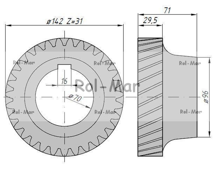 Koło dolne II biegu Z-31 Ursus 1614 C-385 88121095U oryginał Ursus