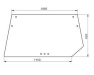 szyba do ciągnika Deutz-Fahr - tylna zielona 04363899 (4937)