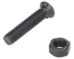 Śruba kpl. płużna dwunoskowa M12x60 mm kl.12.9 Waryński 