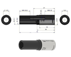 Nasadka sześciokątna 1/2" 13 mm długa Waryński