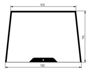 szyba do ciągnika Kubota - przednia 3G71070513 (3125)