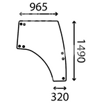 szyba Landini Powerfarm, McCormick C-Max - drzwi prawe 3674695M1 (2338)