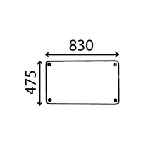 szyba Claas/Renault Ergos - tylna dolna 6005021293 (1876)