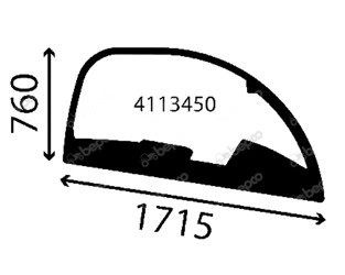 szyba ładowarka teleskopowa Claas - boczna prawa 0013061300