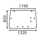 szyba do ciągnika John Deere - tylna CE16403