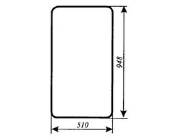 szyba do kombajnu Bizon i Bizon Rekord 58 - boczna prawa stała (280)