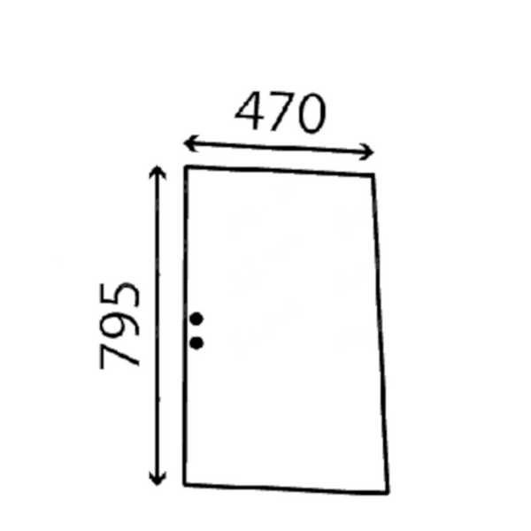 szyba Kubota - boczna tylna przesuwana prawa RD829-49650