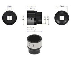 Nasadka dwunastokątna 3/8" 23 mm Waryński