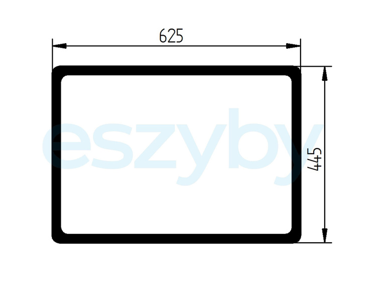 szyba minikoparka CAT 303CR, 304CR, 305CR - przednia dolna 221-0987 (5272)