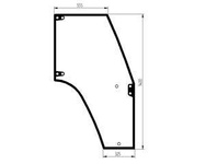 szyba Kubota STV32, STV36, STV40 - drzwi prawe 0069527058 (3072)