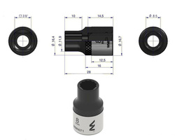 Nasadka dwunastokątna 3/8" 8 mm Waryński