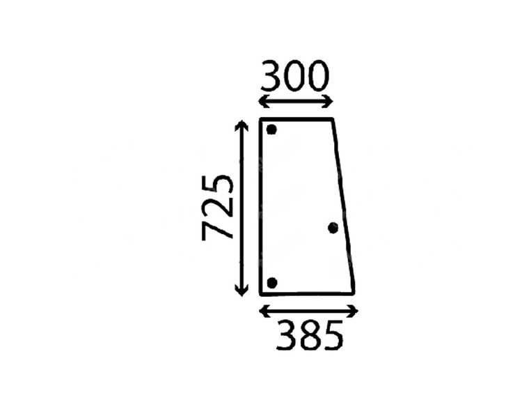 szyba Landini Globus, Massey Ferguson 2200 - boczna lewa 3553935M1