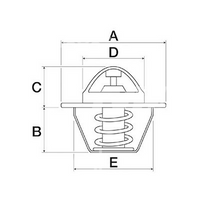 Termostat 3802273 Case Komatsu Bepco