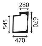 szyba Bobcat - drzwi dolna 7229943 (5329)