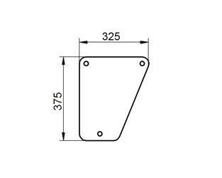 szyba do ciągnika John Deere - przednia dolna L57280 (1376)