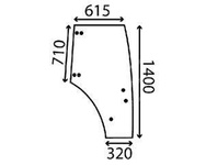 szyba do ciągnika Fendt - drzwi prawe 222812030050 (3281)