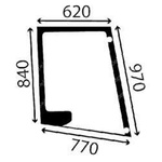 szyba do ciągnika Fendt - drzwi górna prawa 524810030310 (3614)