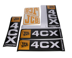 naklejka, logo na maskę koparka JCB 4CX sitemaster