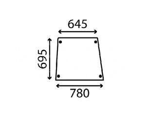 szyba do ciągnika Deutz-Fahr - drzwi górna 04364138