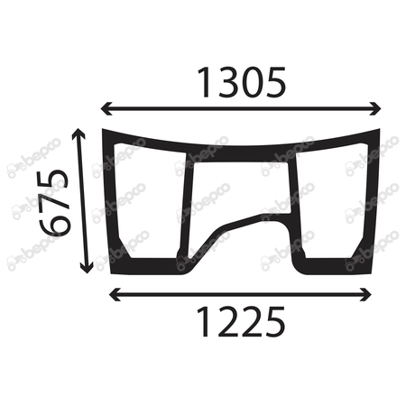 szyba do ciągnika Fendt - przednia dolna H737812010050 (4403)