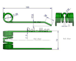 Palec podbieracza prasa Claas 8214211 8603510 Waryński