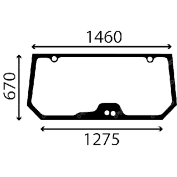 szyba do ciągnika Fendt - tylna H524810050010 (3536)
