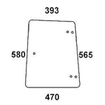 szyba do ciągnika Fendt - boczna zielona 247811040050