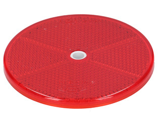 odblask czerwony okrągły przykręcany 84mm