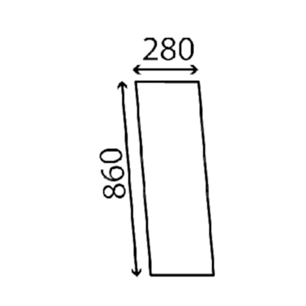 szyba do ciągnika Fendt - boczna stała F380810110040