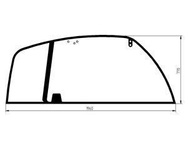 szyba ładowarka teleskopowa Manitou - boczna prawa 704999 (2843)