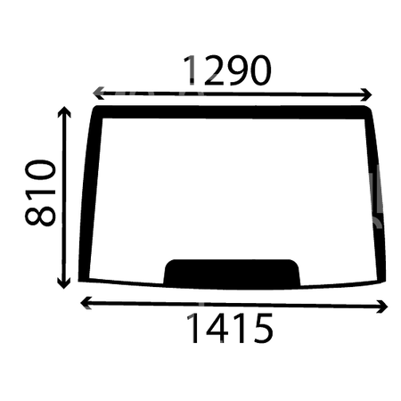  szyba CASE Magnum 7110 7120 7130 7140 - przednia Numer porównawczy 123387A1 (1291)
