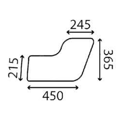 szyba Case - drzwi dolna lewa 6831146510