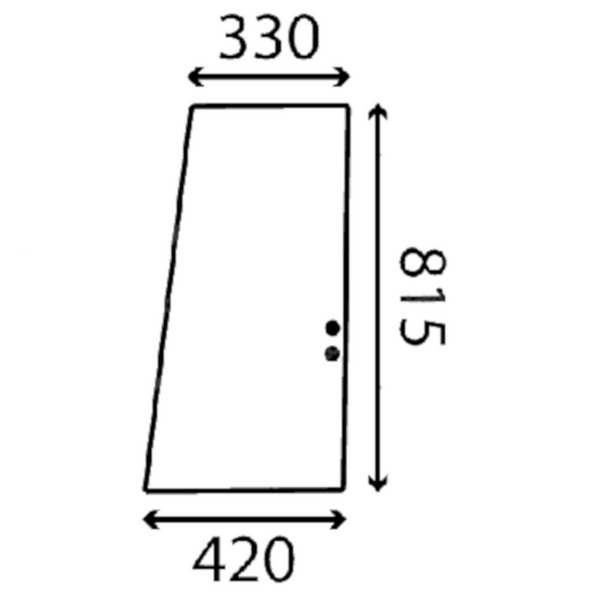 szyba CAT - drzwi tylna górna lewa przesuwana 225-0329