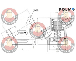 Filtr powietrza na przewód 22x1.5 Przyczepa POLMO