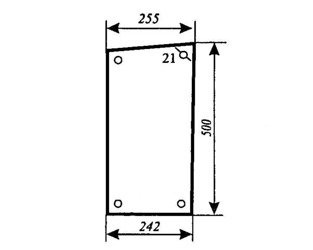 szyba do ciągnika Massey Ferguson 274 284 294 377 387 397 675 690 698 699 1004 1007 1014 1024, Landini - przednia dolna (lewa, prawa) (763) 3301889M2