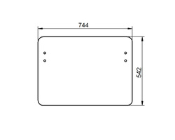 szyba JCB - przednia dolna JHN0141 (1543)
