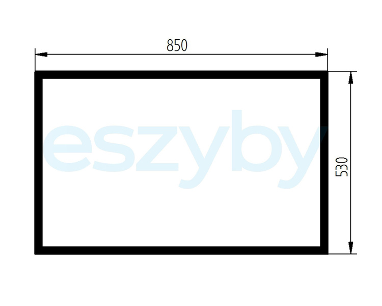 szyba minikoparka CAT 301.6C 301.8C 302.5C - tylna 249-0190 (2698)