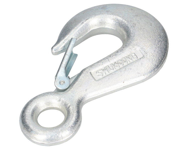 Hak oczkowy z uchem 25mm z zabezpieczeniem 1600kg
